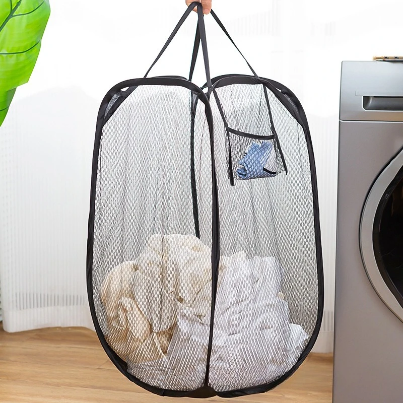 Collapsible Mesh Laundry Hamper - Image 2