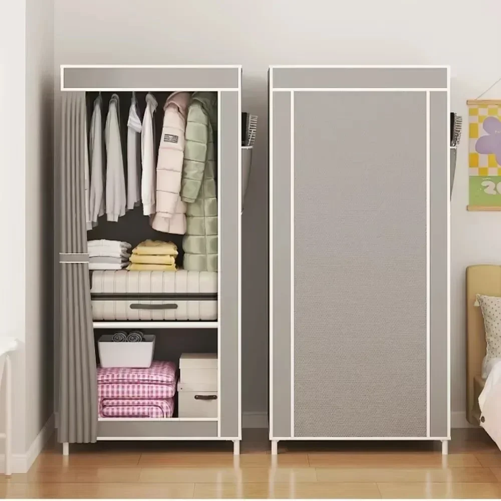 Dustproof Wardrobe Floor Standing Fabric Wardrobes Multilayer Foldable Organizer Closet Large Capacity Bedroom Storage Furniture - Image 2