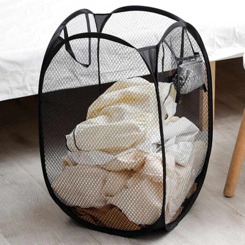 Collapsible Mesh Laundry Hamper - Image 3
