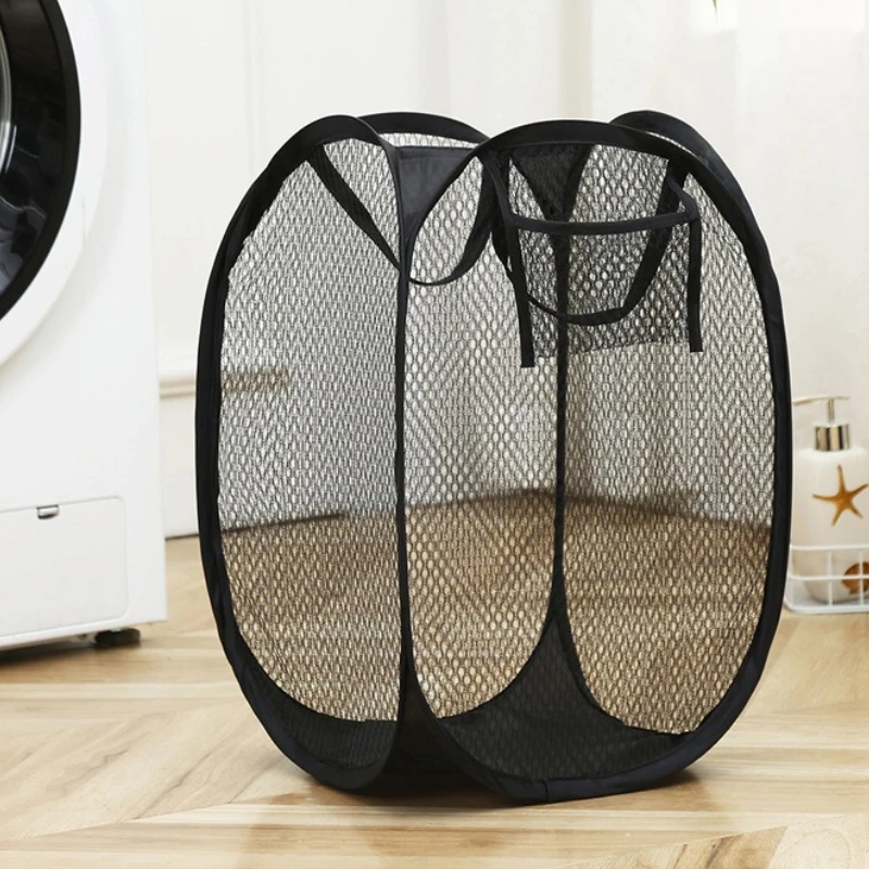 Collapsible Mesh Laundry Hamper - Image 6