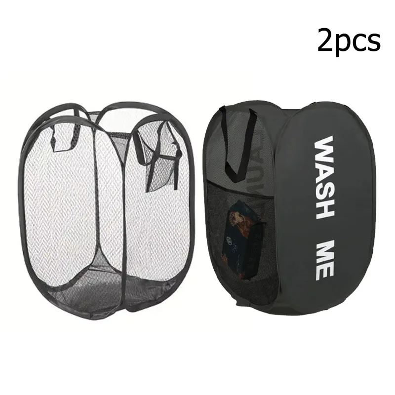 Mesh Pop-up Laundry Basket, Laundry Basket, Foldable Dirty Clothes Storage Basket, Large Capacity Storage Basket - Image 6
