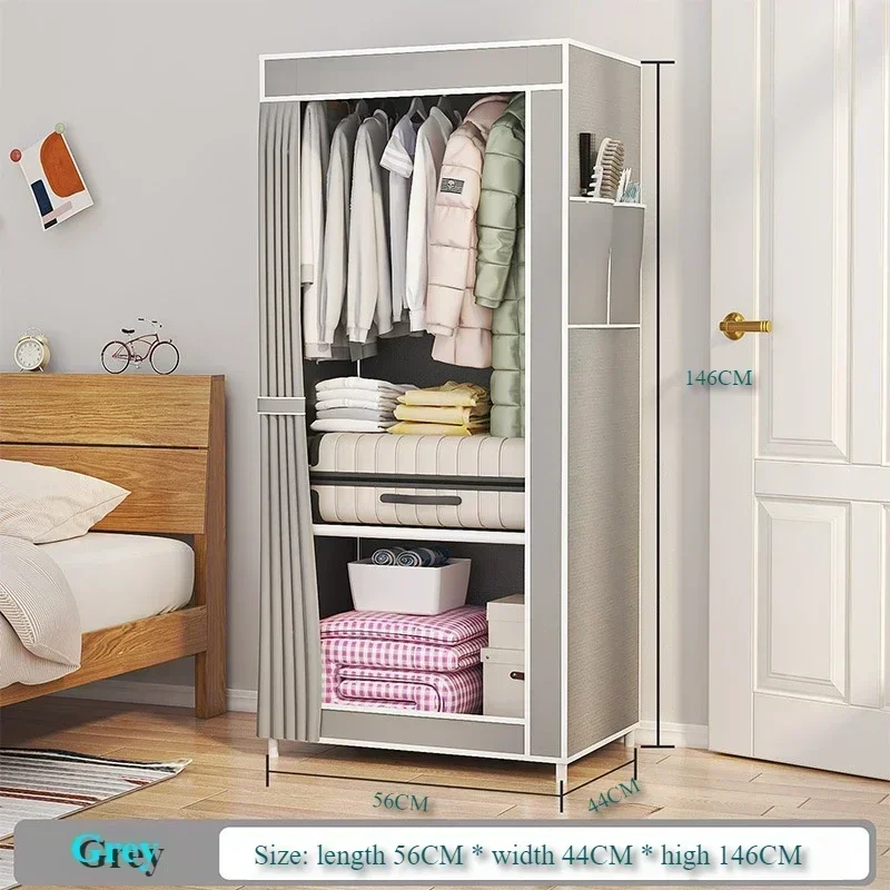 Dustproof Wardrobe Floor Standing Fabric Wardrobes Multilayer Foldable Organizer Closet Large Capacity Bedroom Storage Furniture - Image 8