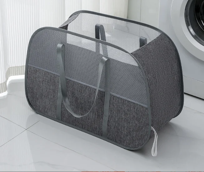 Mesh Pop-up Laundry Basket, Laundry Basket, Foldable Dirty Clothes Storage Basket, Large Capacity Storage Basket - Image 7