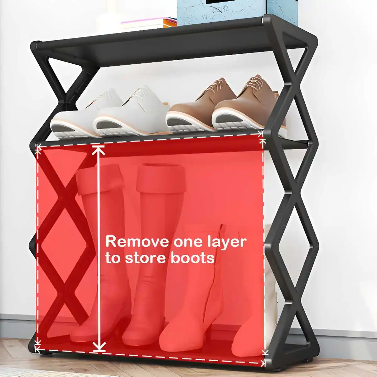 Smart X-Shape Shoe Storage Rack - Image 5