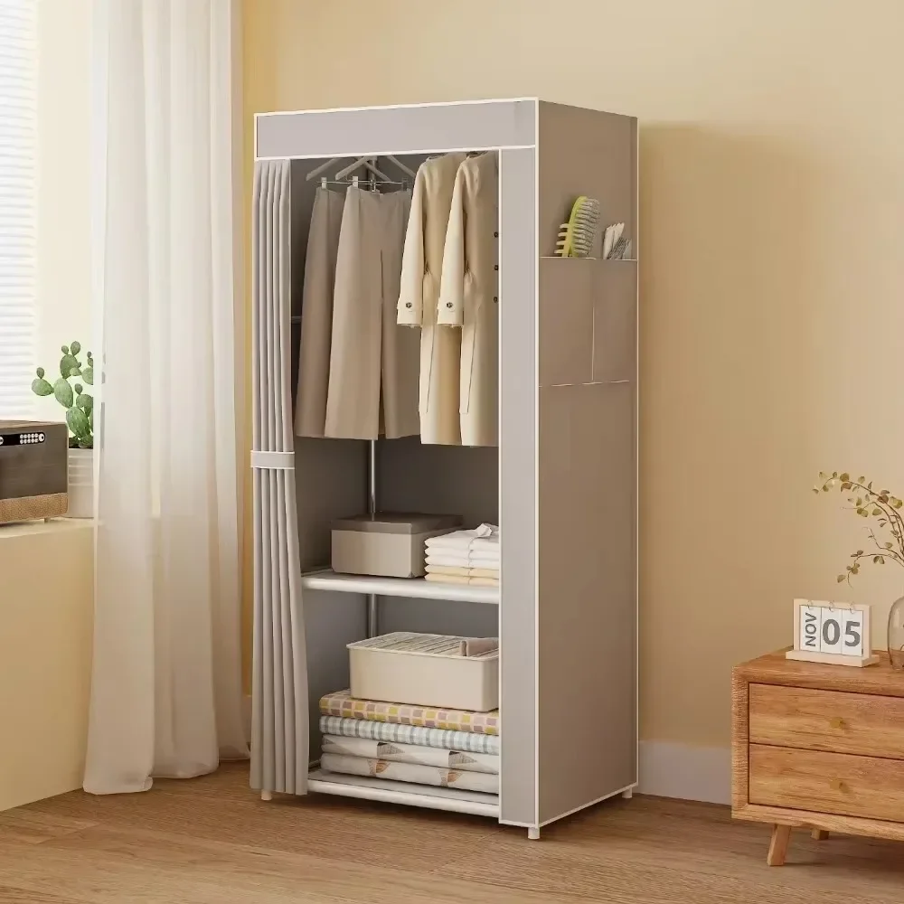 Dustproof Wardrobe Floor Standing Fabric Wardrobes Multilayer Foldable Organizer Closet Large Capacity Bedroom Storage Furniture - Image 3