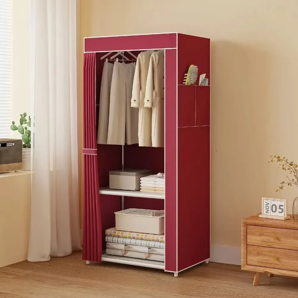 Dustproof Wardrobe Floor Standing Fabric Wardrobes Multilayer Foldable Organizer Closet Large Capacity Bedroom Storage Furniture - Image 4